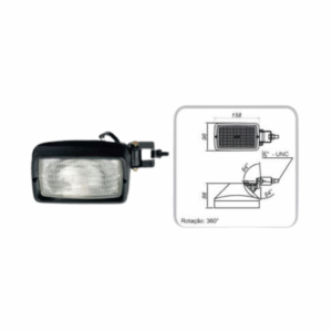 011 00 872 - John Deere RE-48986 - farol difuso com lâmpada H3 12V