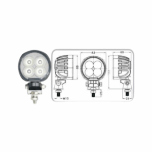 011 03 440 - Farol trabalho redondo C/4 leds 3.200LM