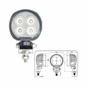 011 03 440 - Difuso, 4 LEDs de 10w, 3200 lúmens, 6000k, atende de 10v a 24 DC, carcaça de alúminio. John Deere- Axe-20661