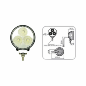 011 03 993 Farol trabalho redondo C/ leds 710LM