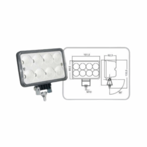 011 04 164 - Retangular 8 leds 2.700LM
