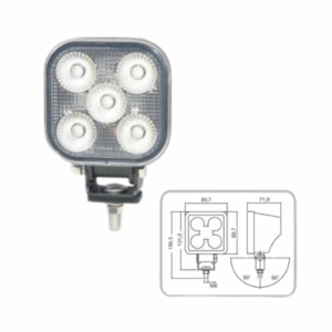 011 04 300 - Farol de 5 LEDs, difuso, voltagem 10v a 30v, carcaça de alúminio. John Deere - AXE68569